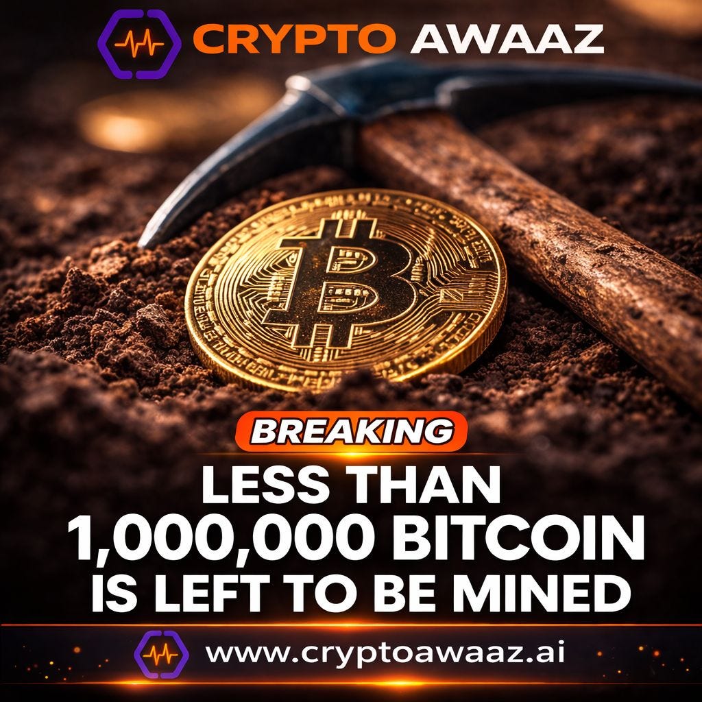 Bitcoin Nears Its Final Supply Phase: Less Than 1 Million BTC Left to Mine