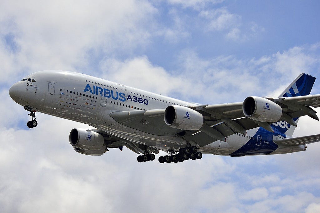 An Airbus A380 plane