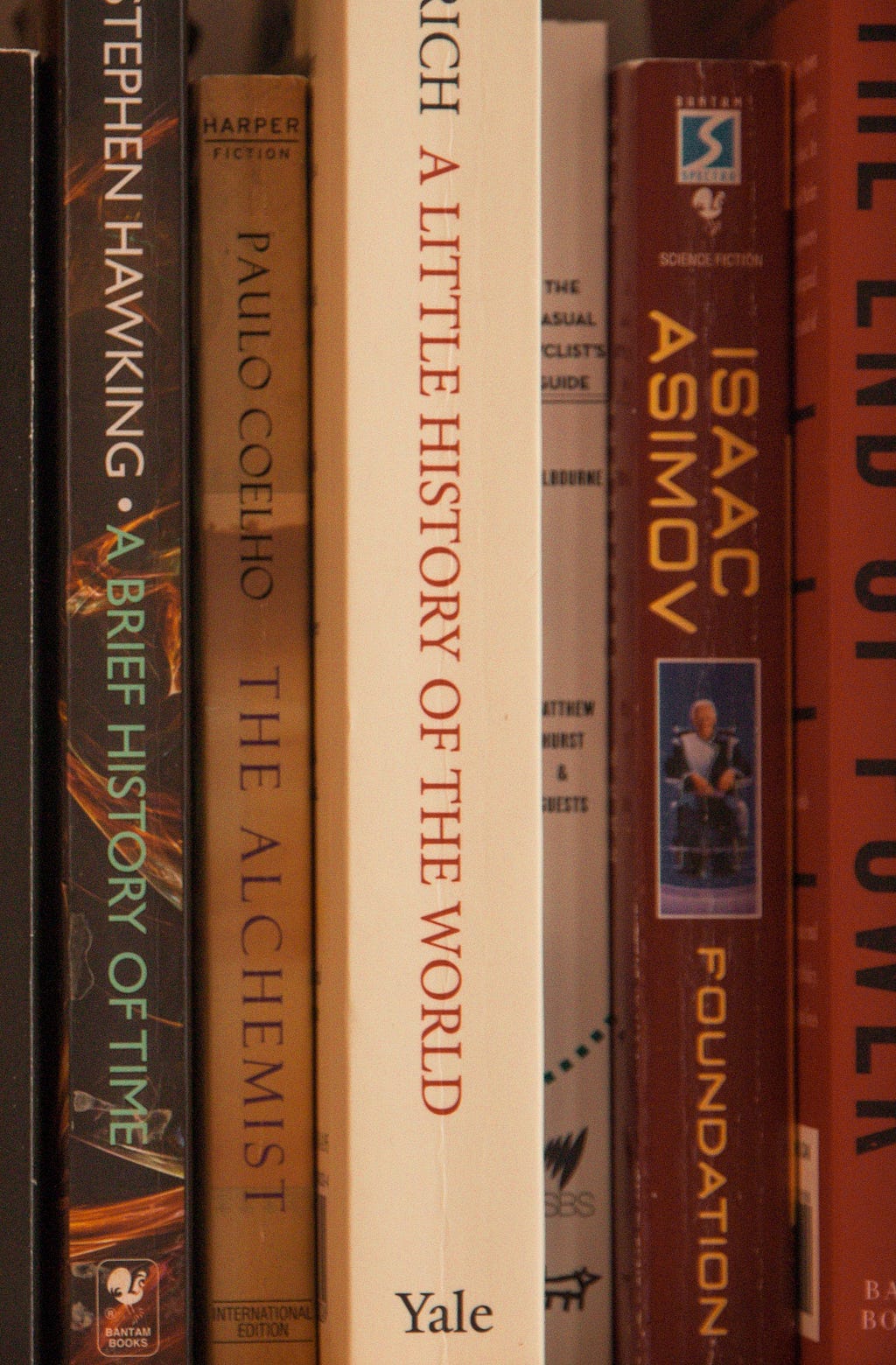 A few good books from Hawking and Asimov. Too lazy to list them all, but I love you, okay?