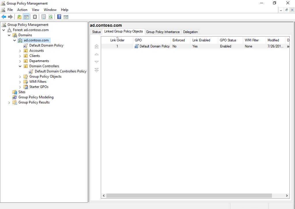 The Group Policy Management Console