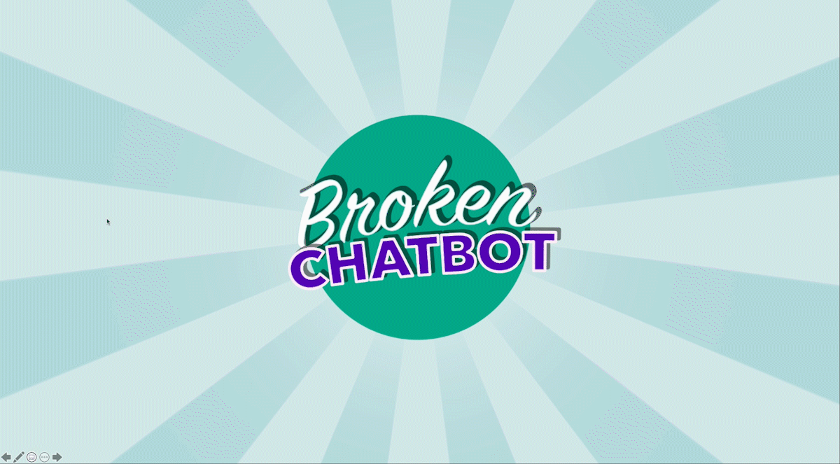 Broken Chatbot Remote Exercise game for in Powerpoint