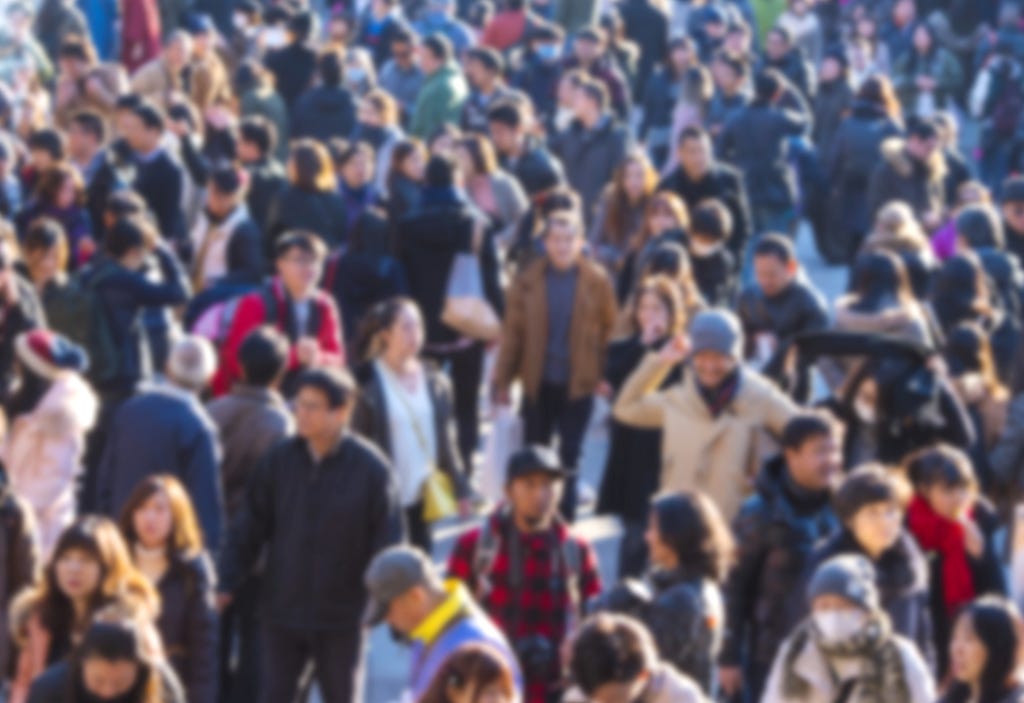 A large group of people.