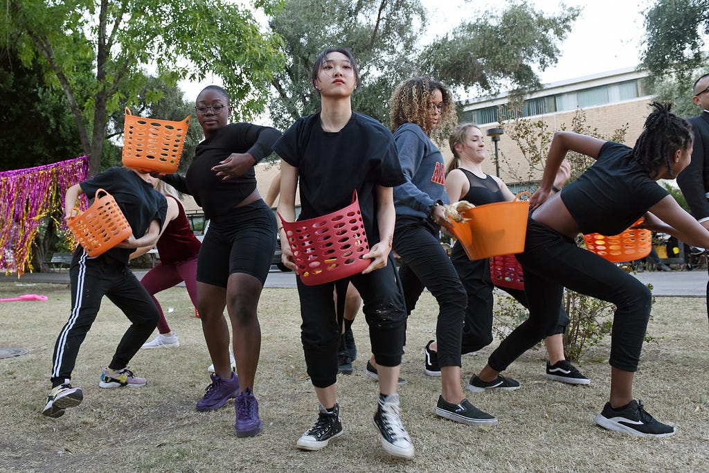 Photo of dancers performing at Herberger Institute Day.