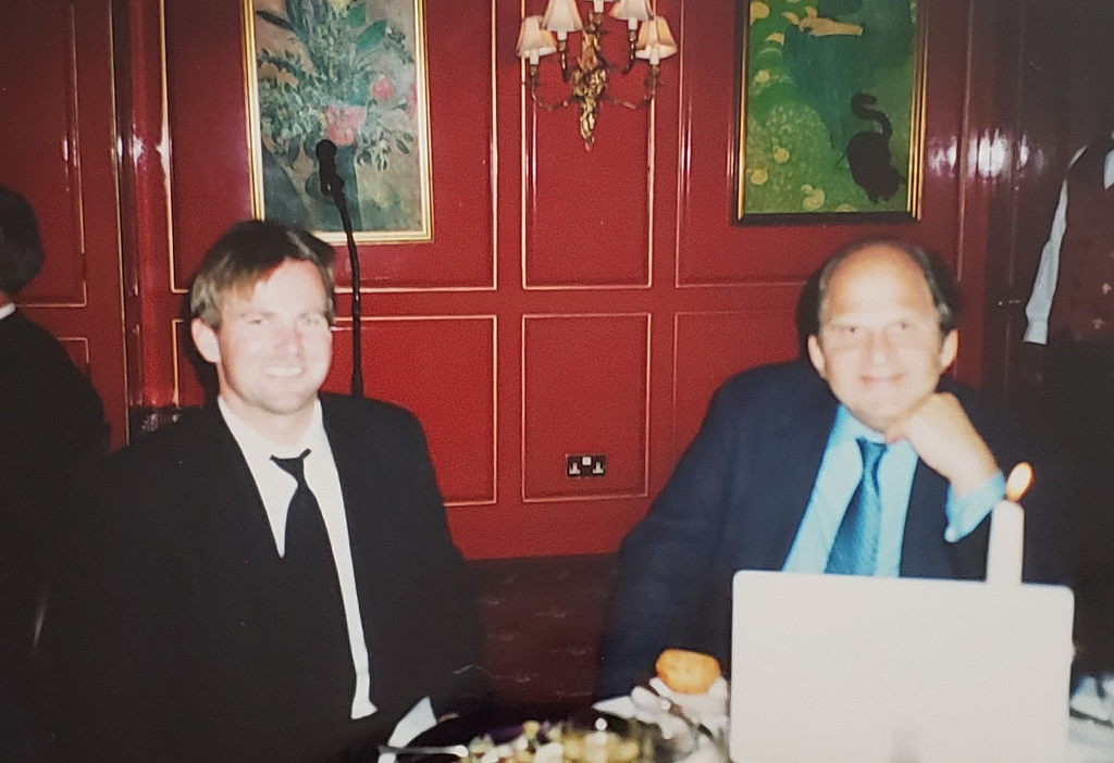 Commodity Trader Patrick Kerr appears with Billionaire Investor Bruce Wasserstein in London.
