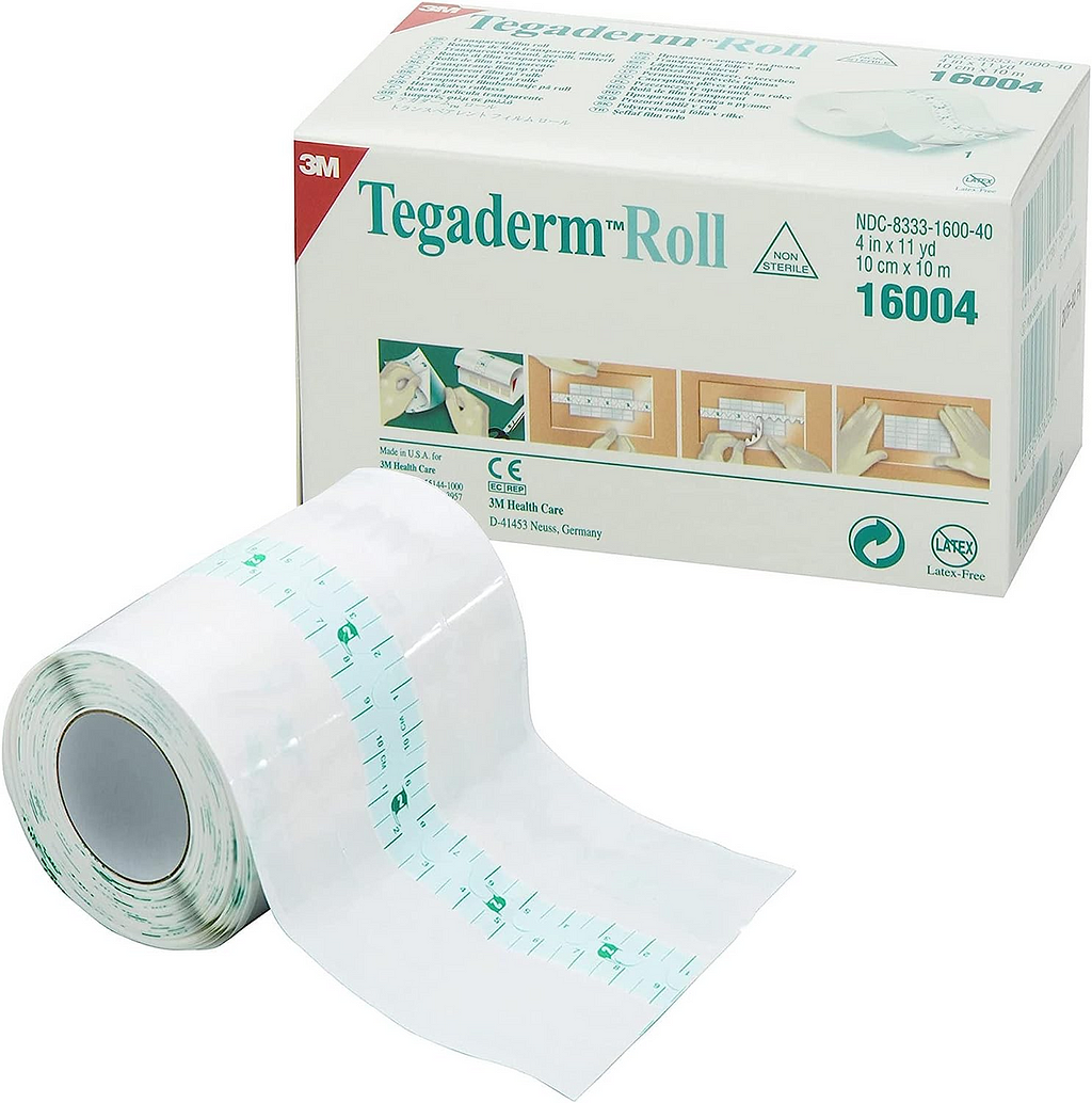 4 inch roll of 3M Tegaderm Dressing Transparent Film Roll