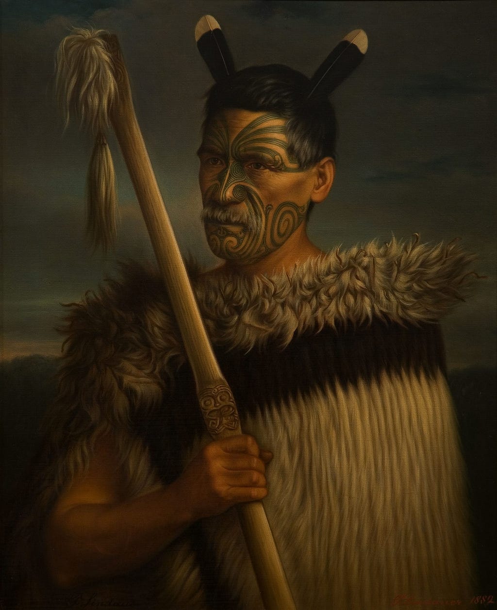 Portrait of Maori man