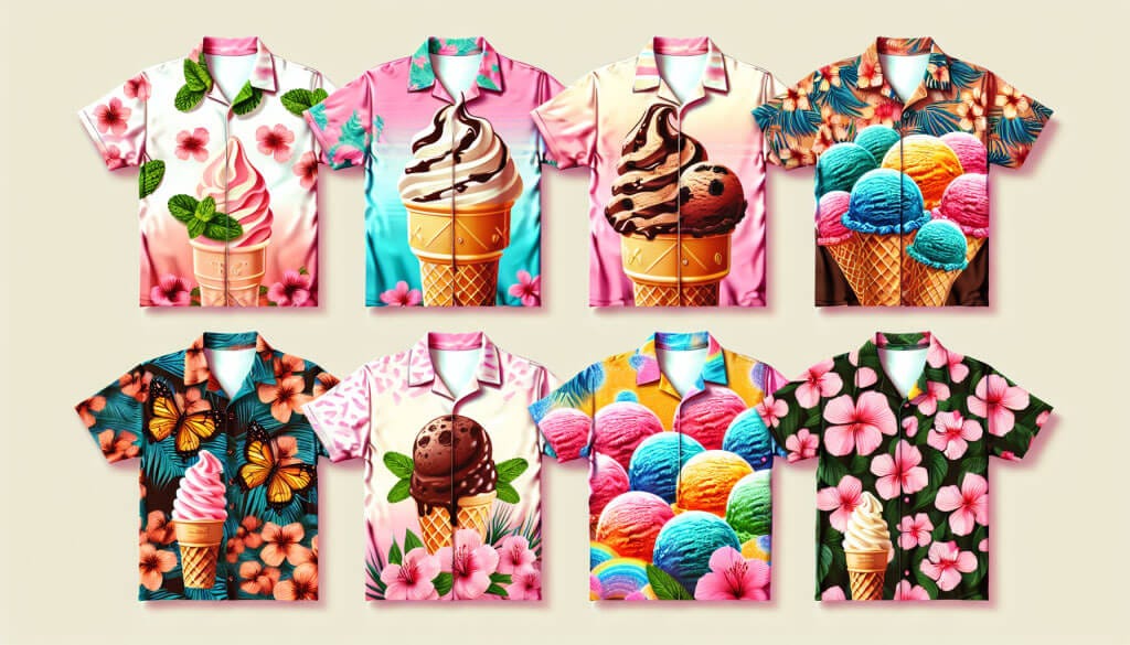 Step into Summer Fun with Classic Ice Cream Hawaiian Shirts