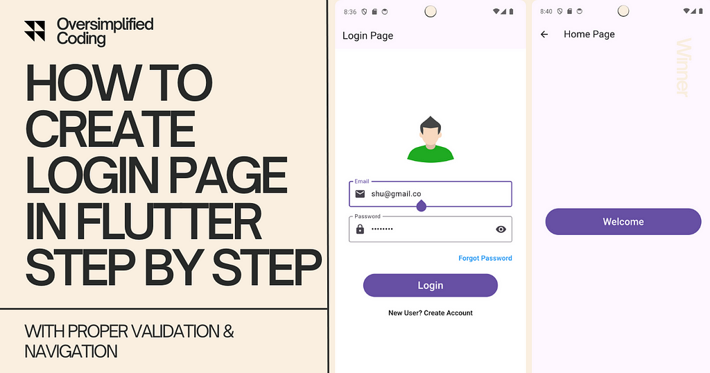 how to create login page in flutter