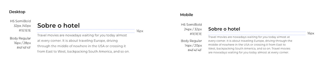 Parágrafo desktop e mobile.