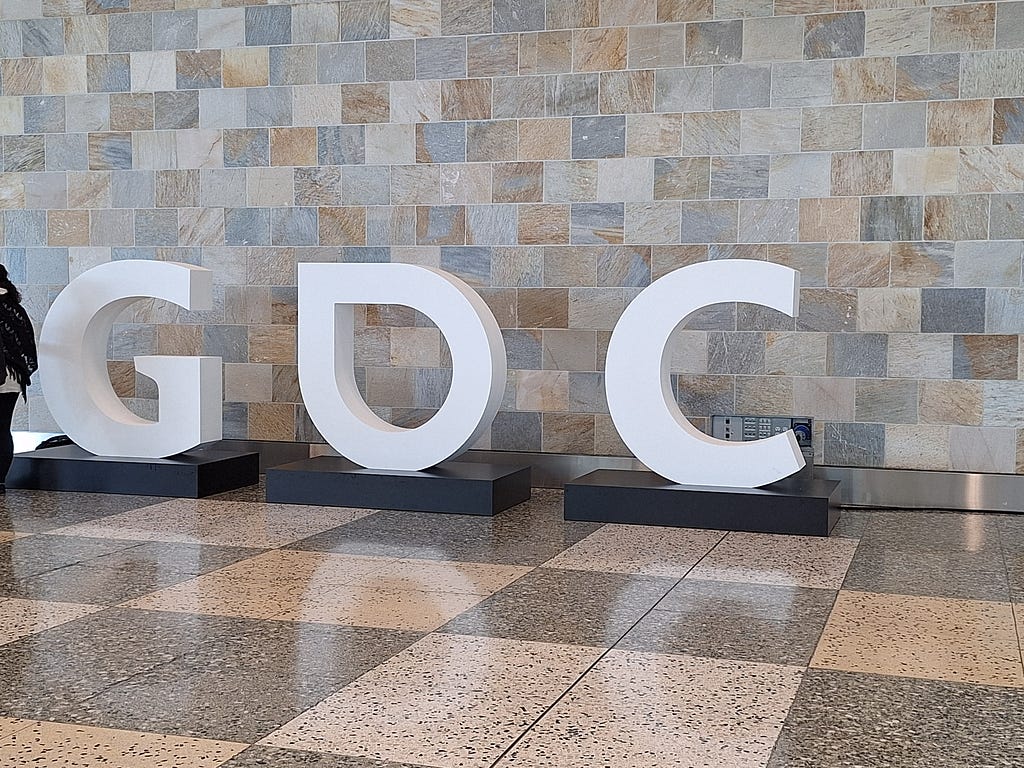 the GDC logo displayed as three large letters at Moscone Center West