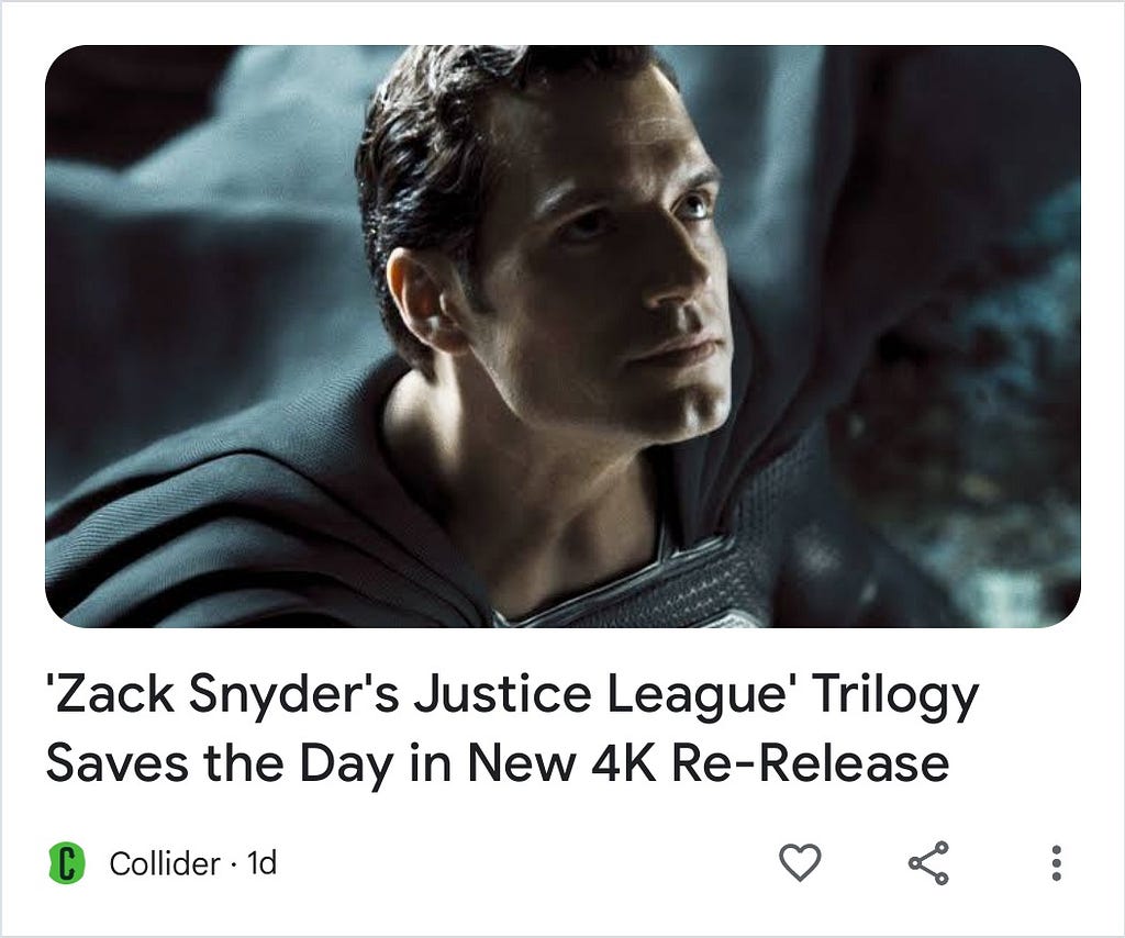 Zack Snyder’s biggest fan.