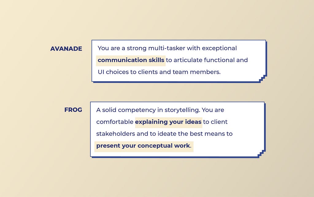 Avanade and Frog look for Communication skills from Visual designers