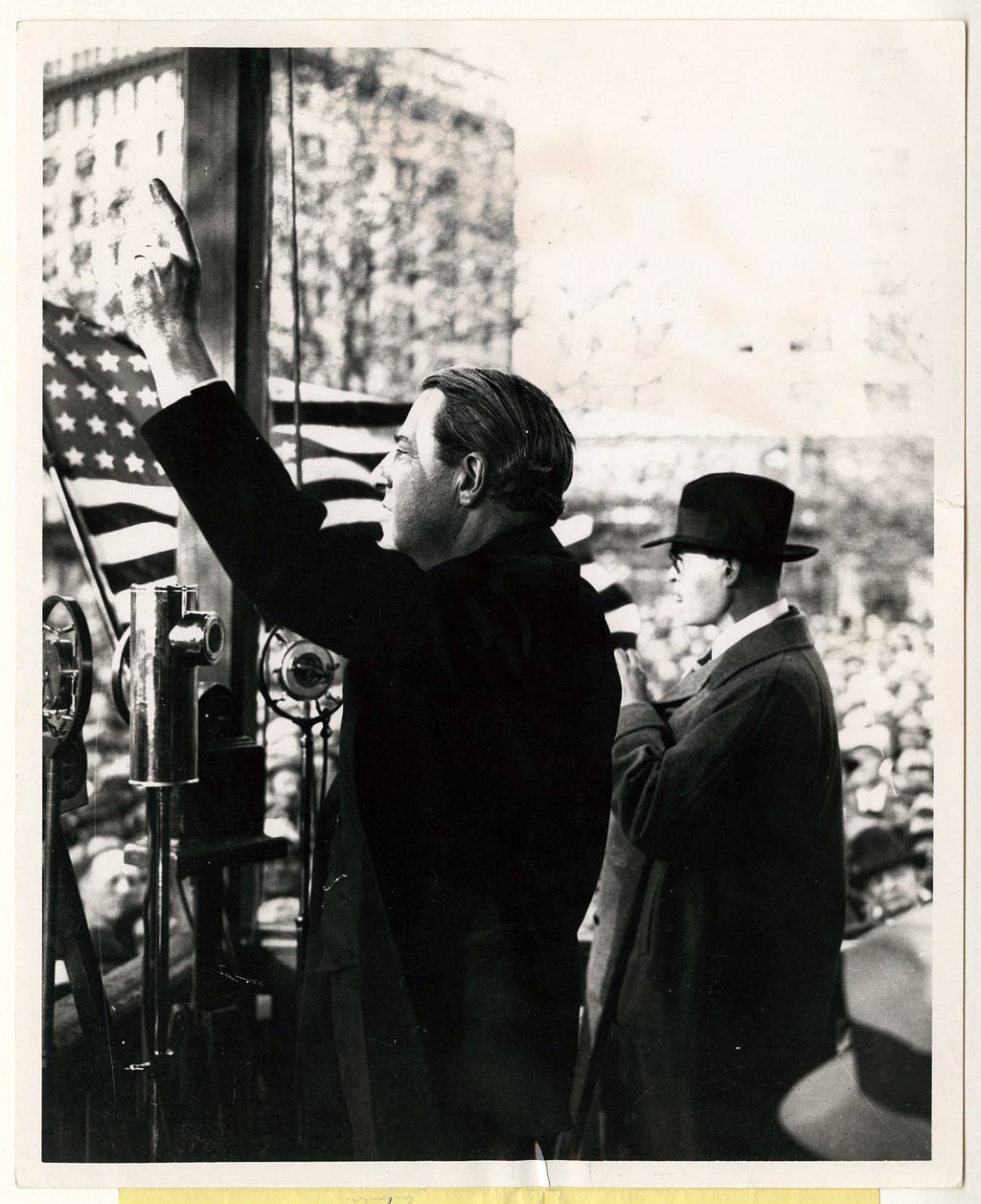 Stephen S. Wise addressing crowd during Mass Protest against Hitler.