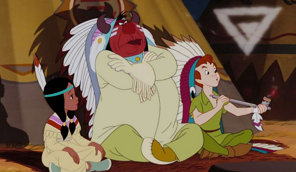 Racist caricature of an Indian tribe in Disney’s Peter Pan (1953).