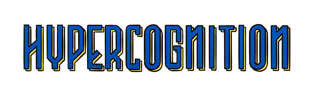 The word hypercognition written in a comic-styled logo.