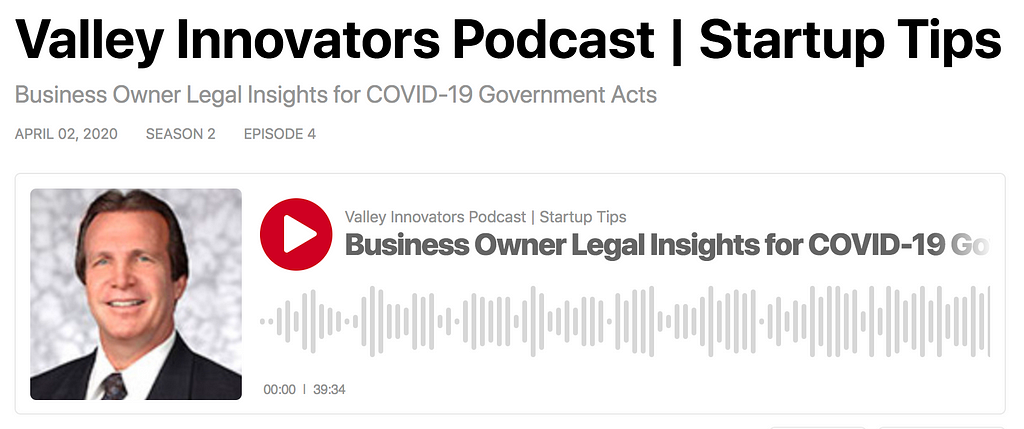 Legal expert shares insights into recent government acts for startups and small businesses.