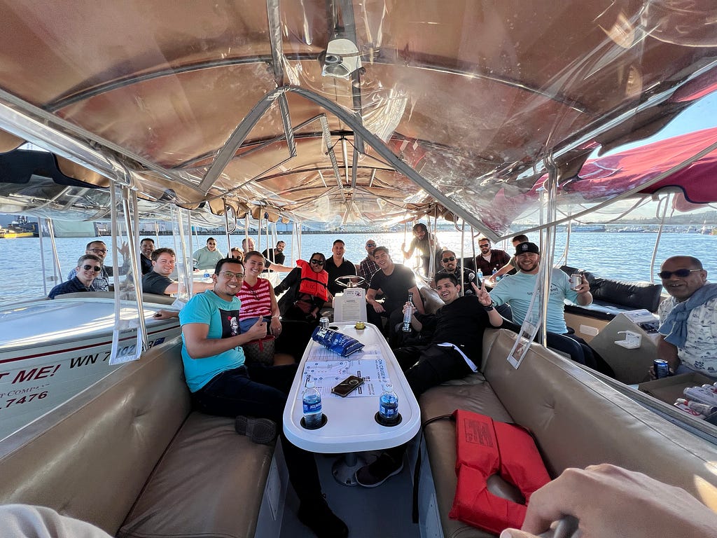 Team-building activity on Lake Union