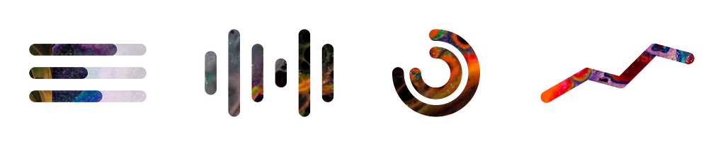 Four abstract graphs offering feedback.