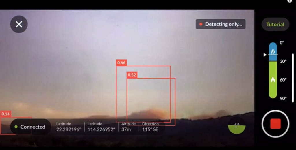 Report Fires山火警報應用程式可讓用戶運用手機鏡頭協助偵測附近山火