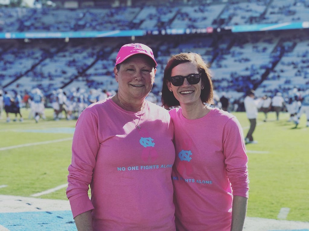 Rhonda and Lauren celebrating breast cancer awareness month