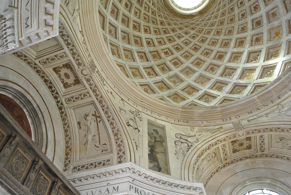 The ceiling of the chapel of Château d’Anet, France. Photo by Dr Martine Sauret