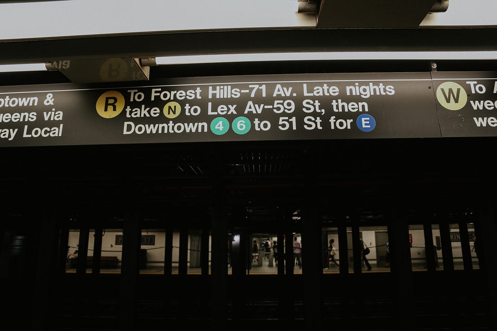 Panneau d’affichage du métro New Yorkais