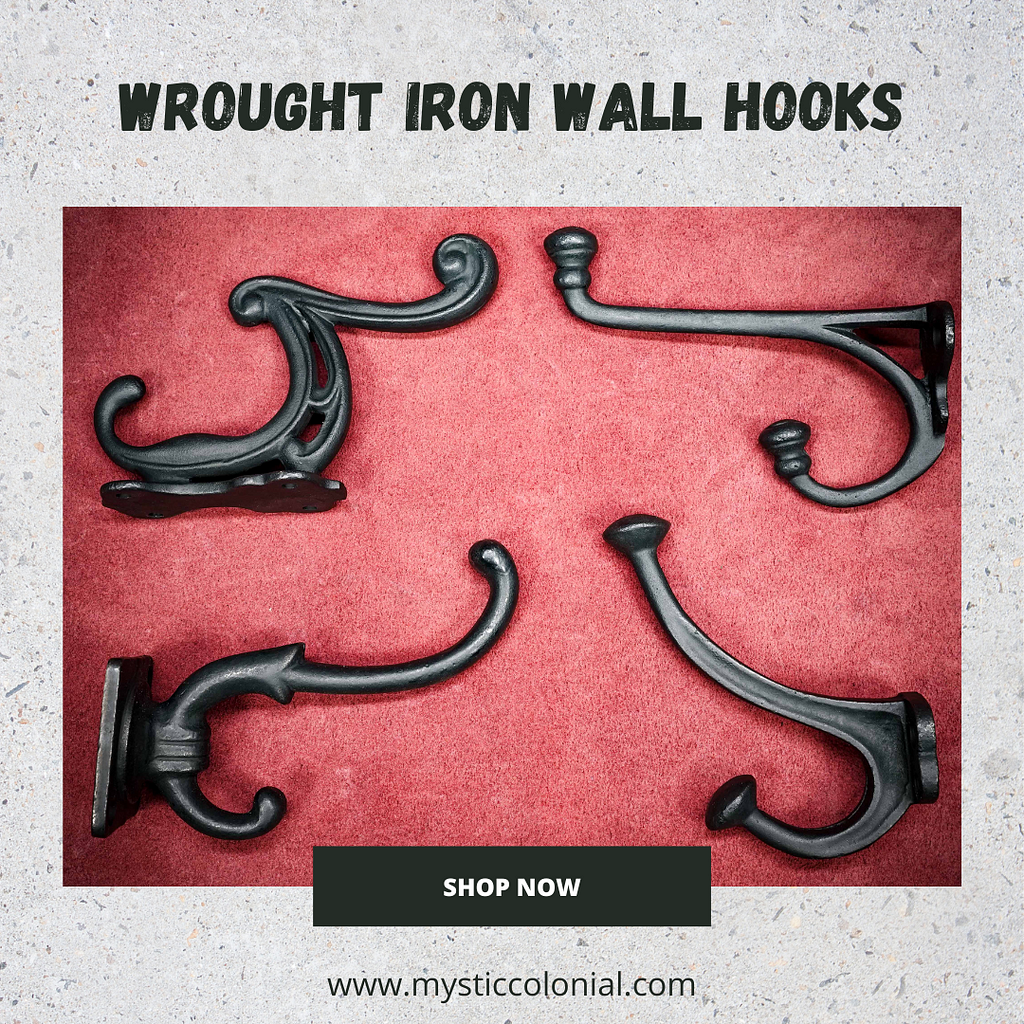 wrought iron wall hooks