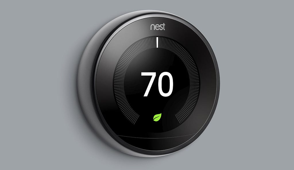 Photo: Nest smart thermostat.