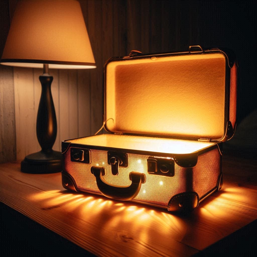 vintage suitcase light for Vintage inspired nursery