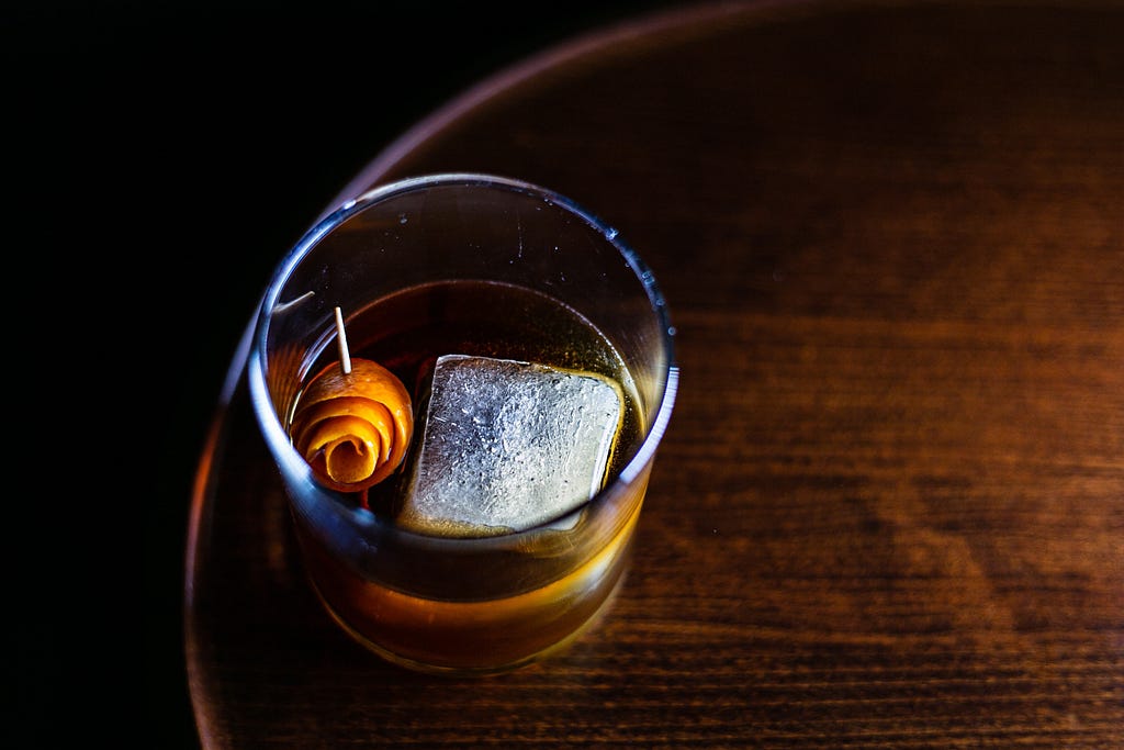 Rum Old Fashioned, Front view