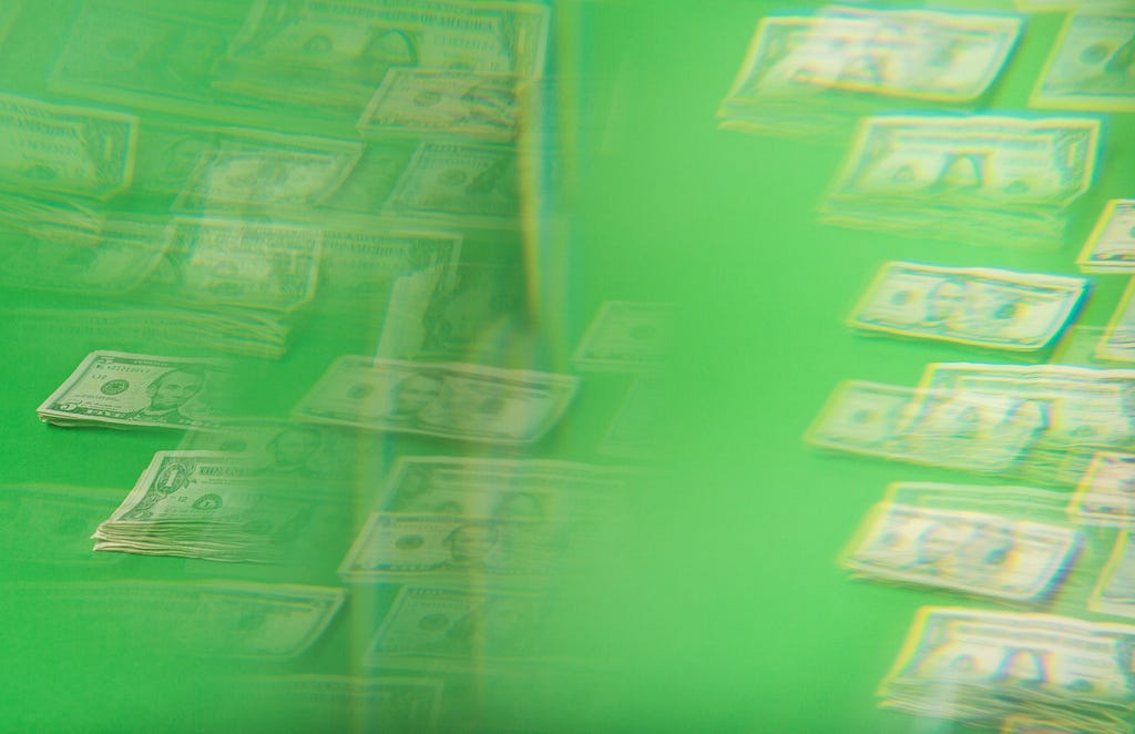 Abstract image of money