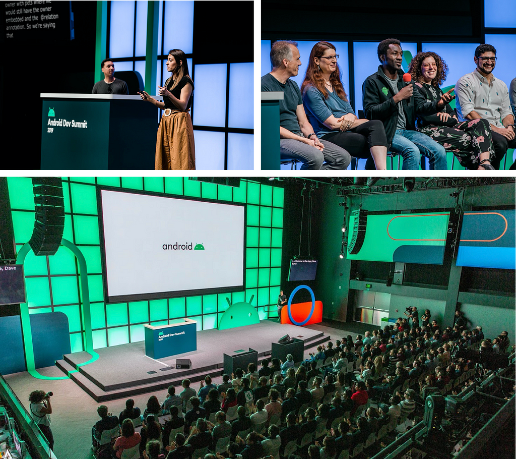 Images from the keynote room at Android Dev Summit 2019