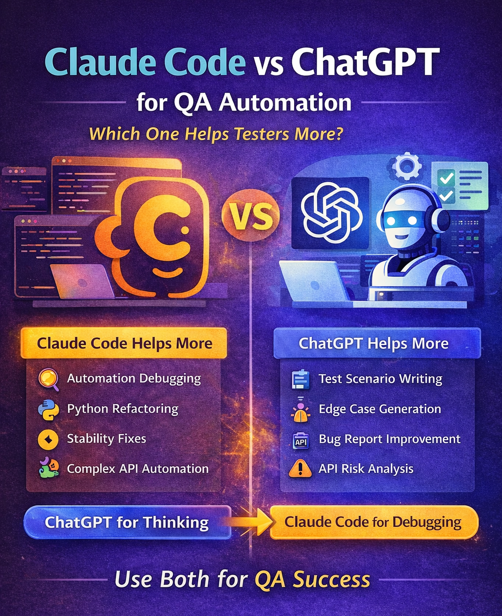 Claude Code vs ChatGPT for QA Automation: Which One Actually Helps Testers More?