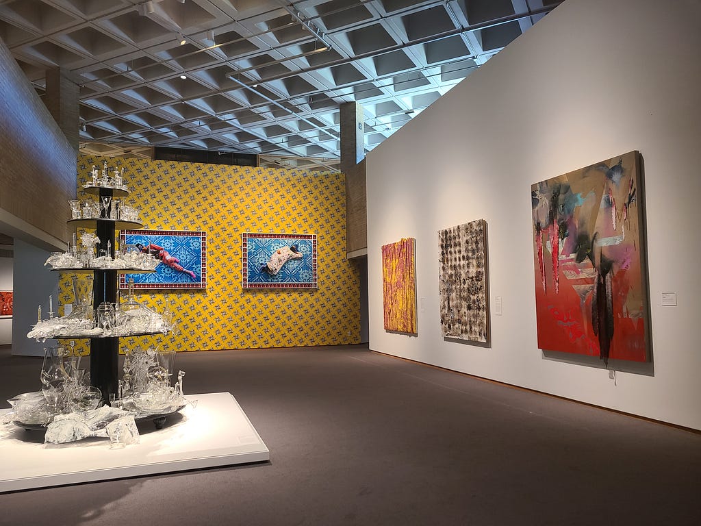A room full of artwork