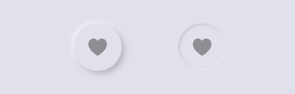 A circular button created with SwiftUI in “inactive” and “is pressed” states