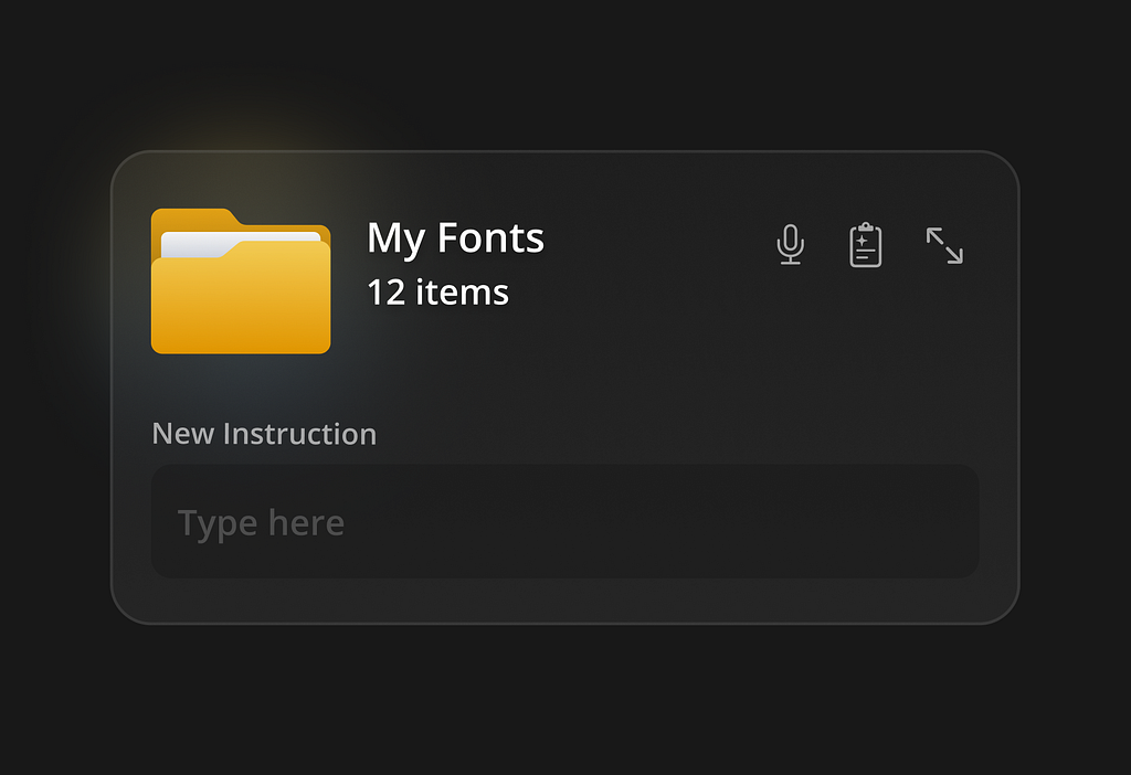New Instruction interface