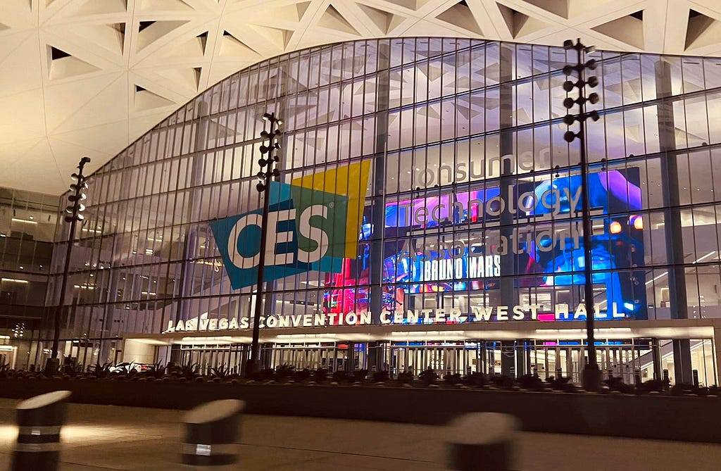 CES Las Vegas covention center west hall entrance with big windows