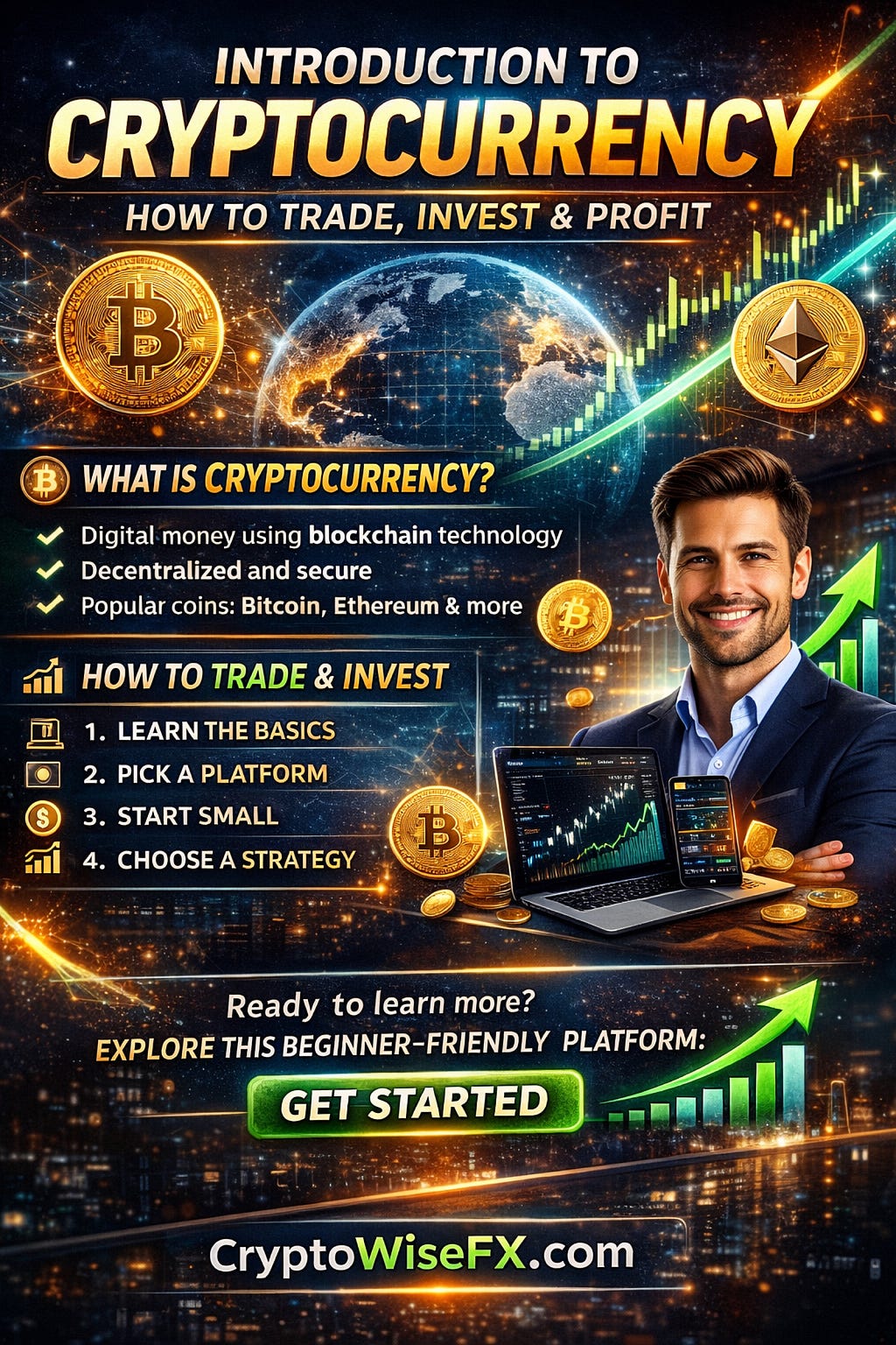  Introduction to Cryptocurrency: How to Trade, Invest & Profit