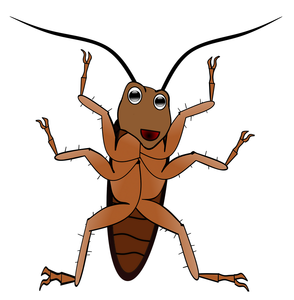 Cartoon of a cockroach