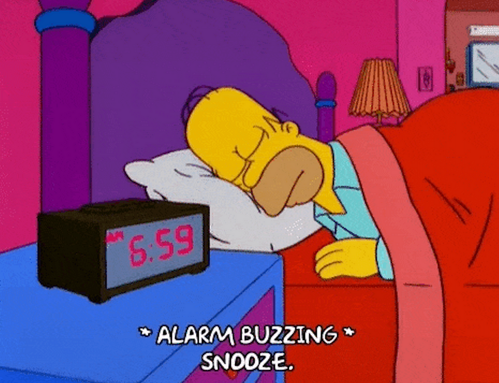 Image of Home Simpson that sleeps in his bed at the end of “The Simpsons” opening credits