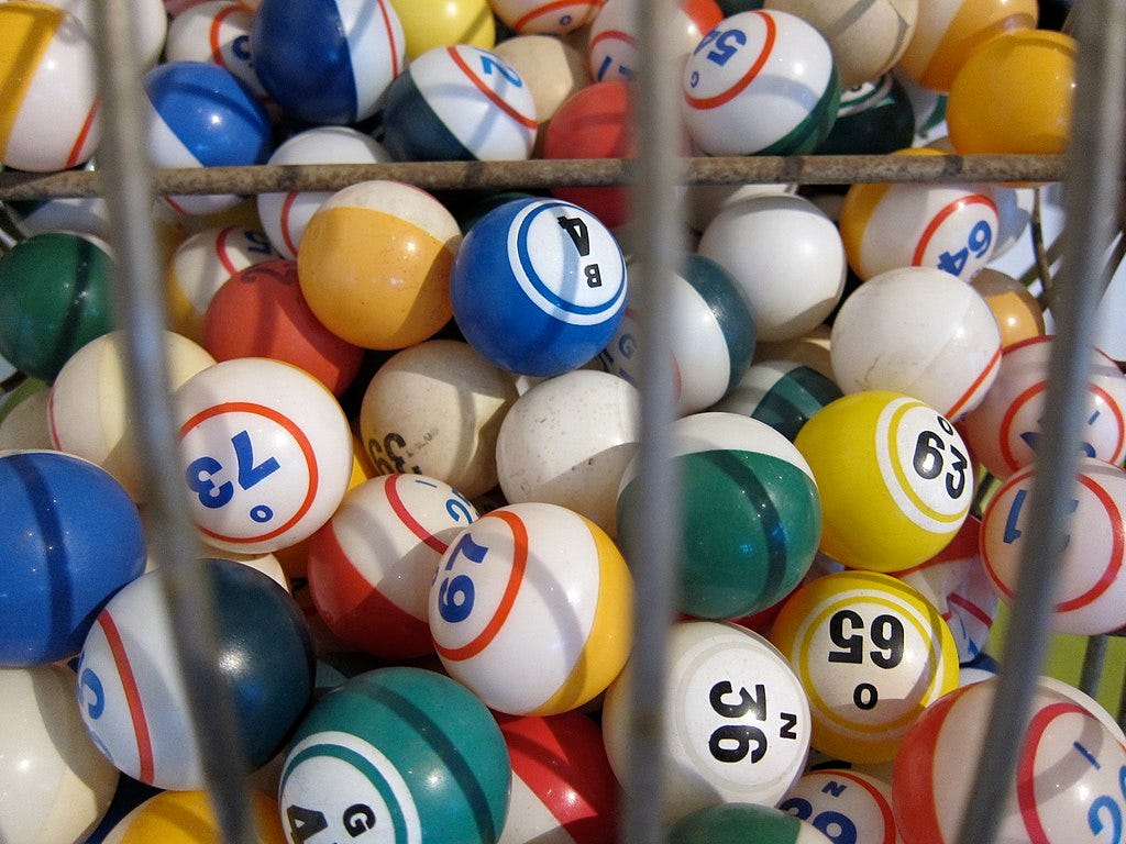 A load of bingo balls.