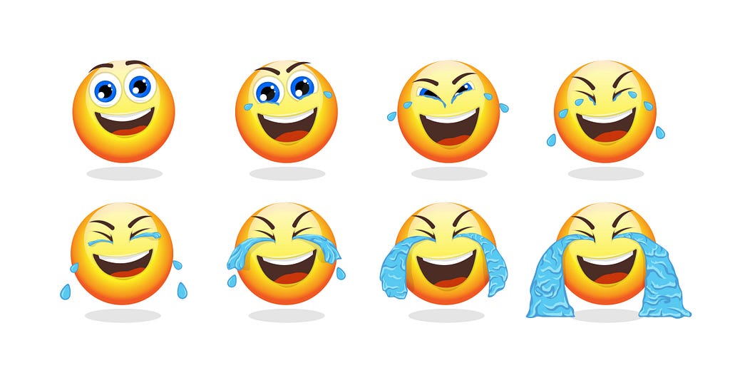 Cartoon Emojis Laughing Collection