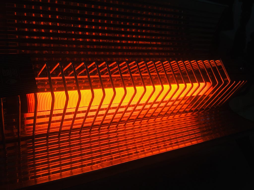An artfully photographed heater.