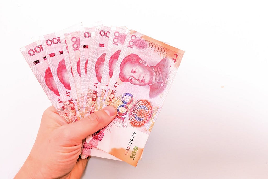 China has its very own currency, and it is competitive with the Japanese Yen, US Dollar, British Pound, and European Euro.