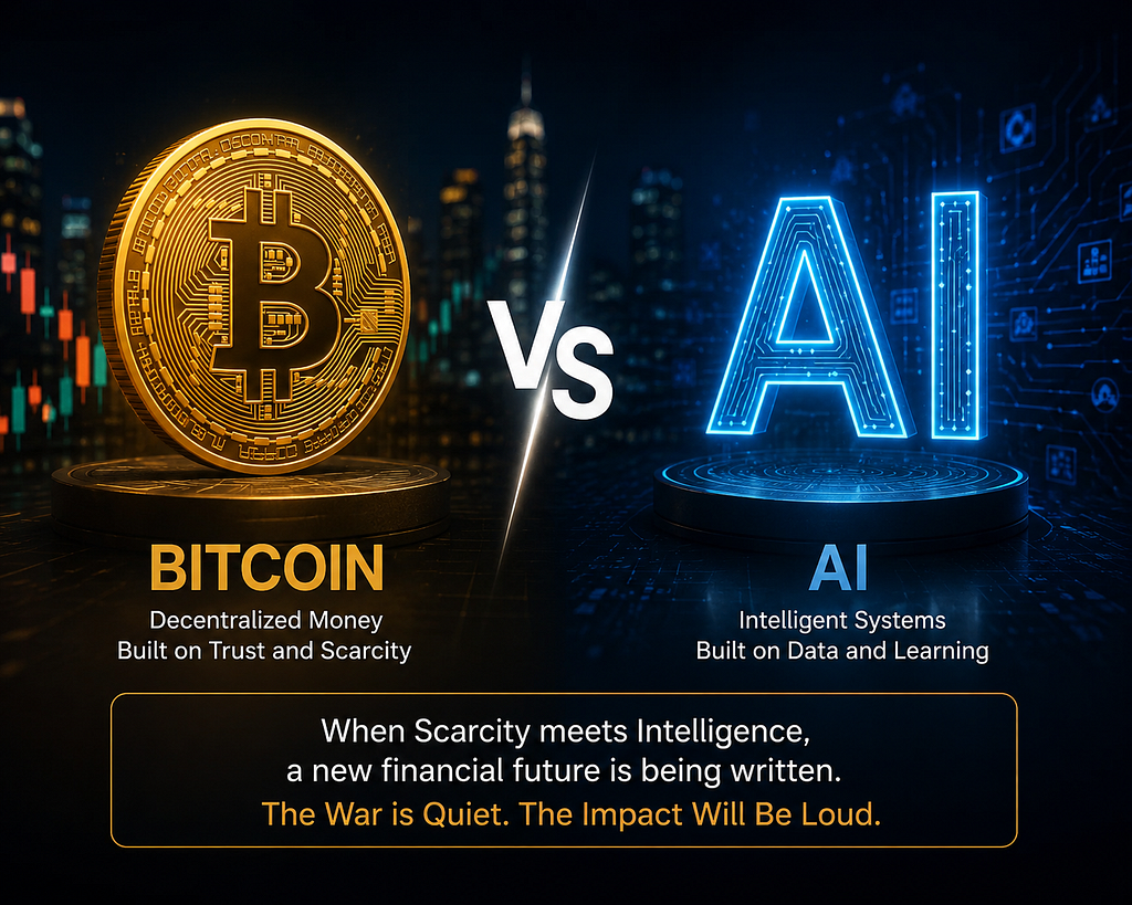 Bitcoin vs AI: The Quiet Financial War That Will Redefine Money Itself