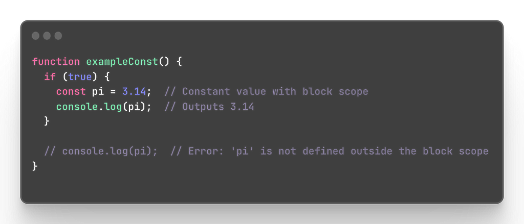 const variable declara