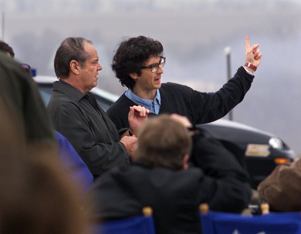 Alexander Payne on set with Jack Nicholson