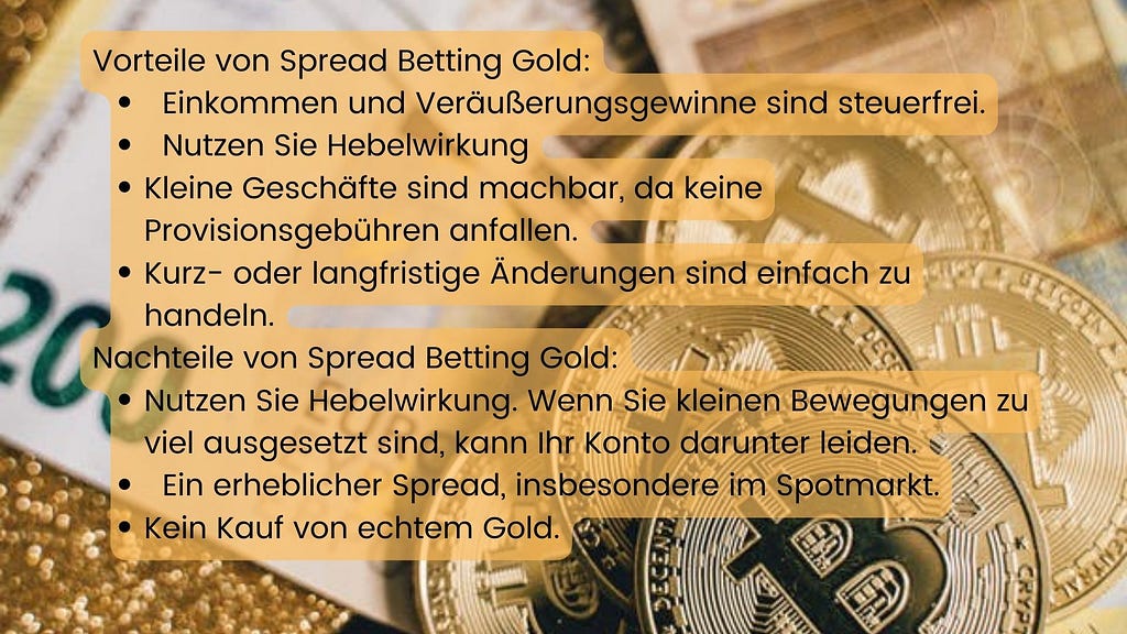 Auvesta | Die 5 besten Möglichkeiten, Gold einzulösen | Vorteile von Spread Betting Gold | Nachteile von Spread Betting Gold