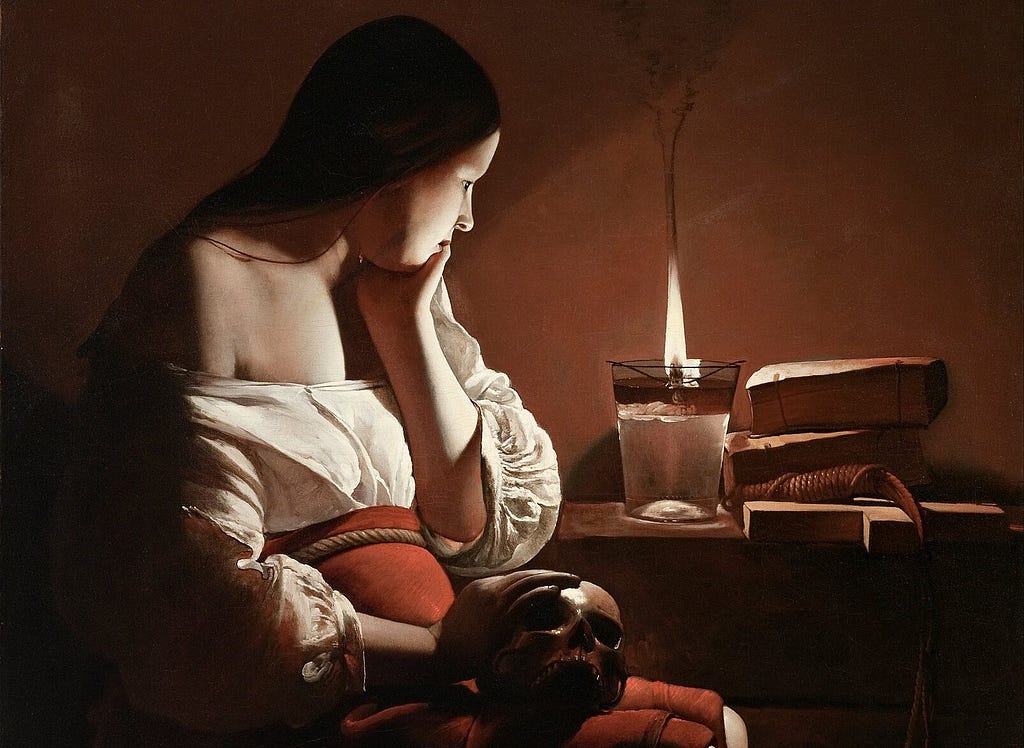 The Magdalen with the smoking Flame by Georges de la Tour
