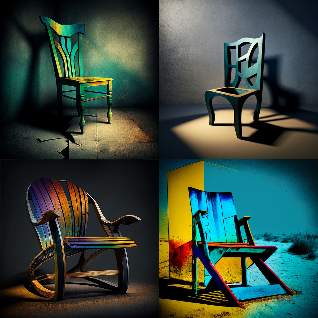 chairs, direct positive print